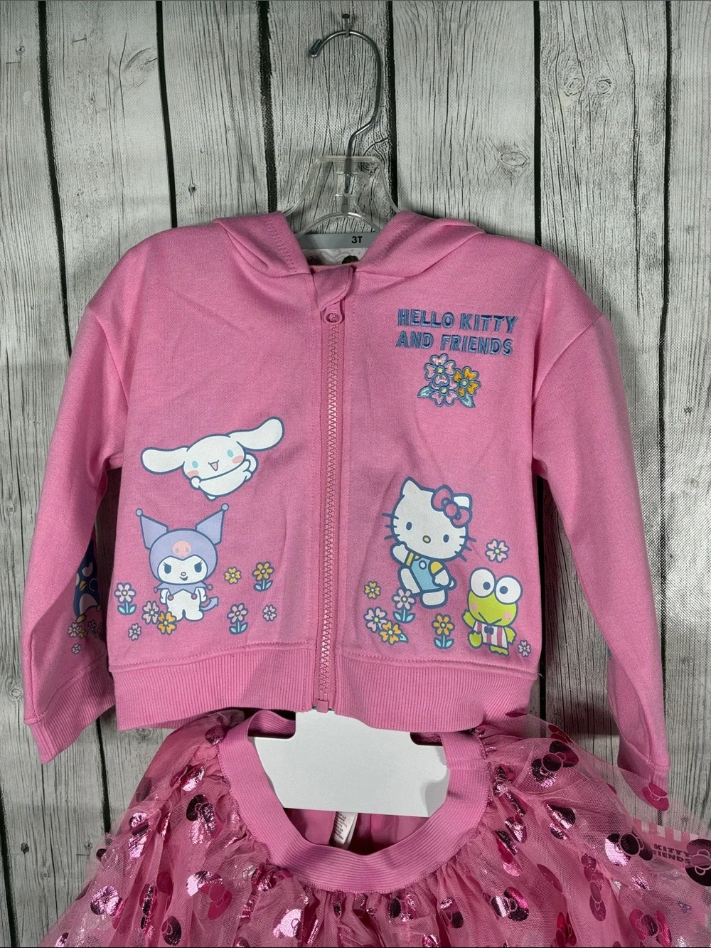 Hello Kitty Pink Hooded Jacket with Pink Tutu Set Size 3T
